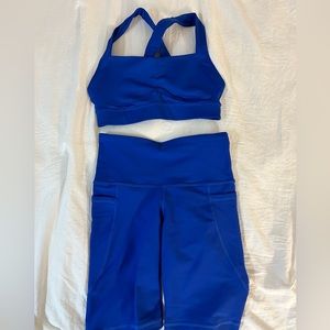 Biker shirt and sports bra set